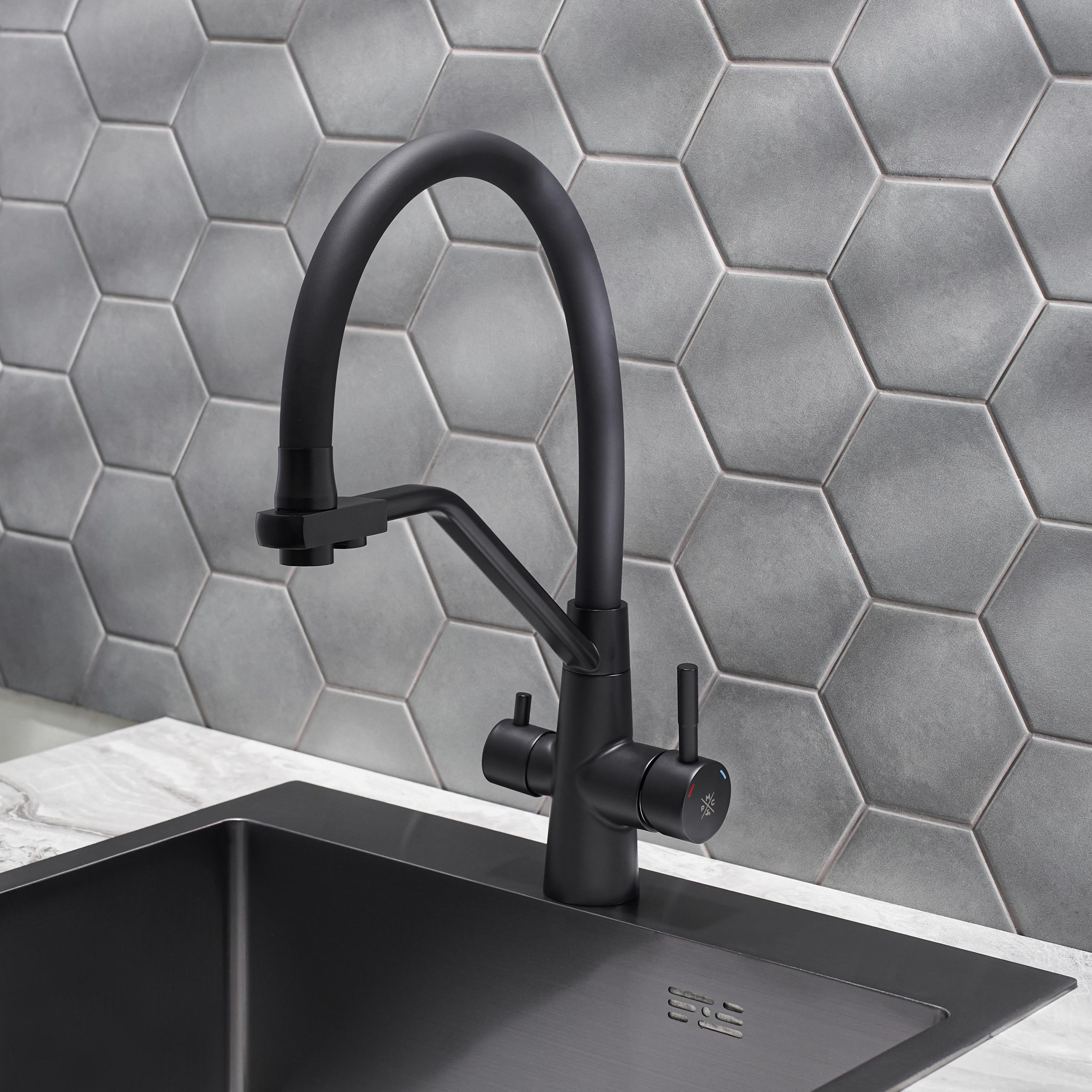 SUS127TBL-016F-015 Смеситель для кухни с переключением фильтра, ø35