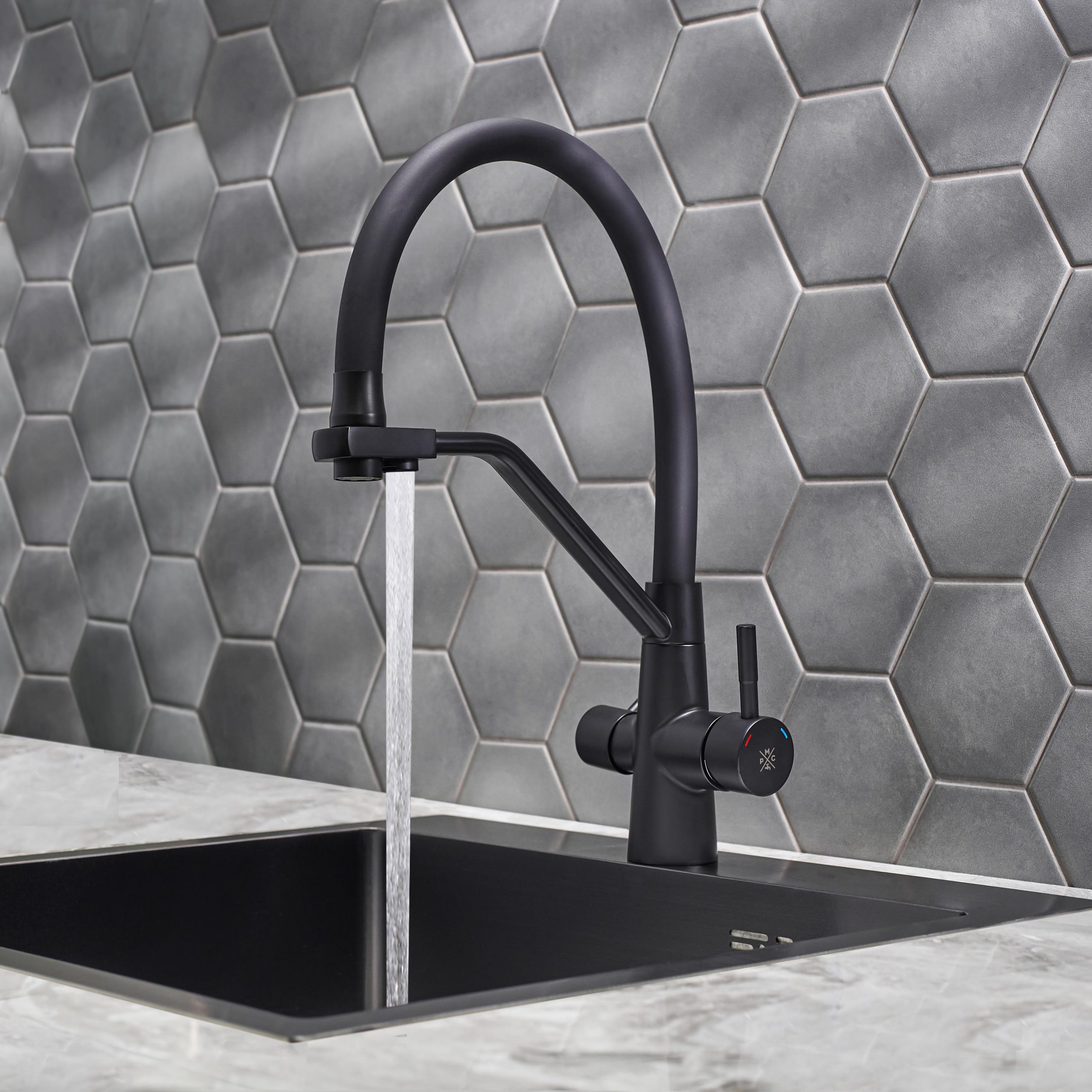 SUS127TBL-016F-015 Смеситель для кухни с переключением фильтра, ø35