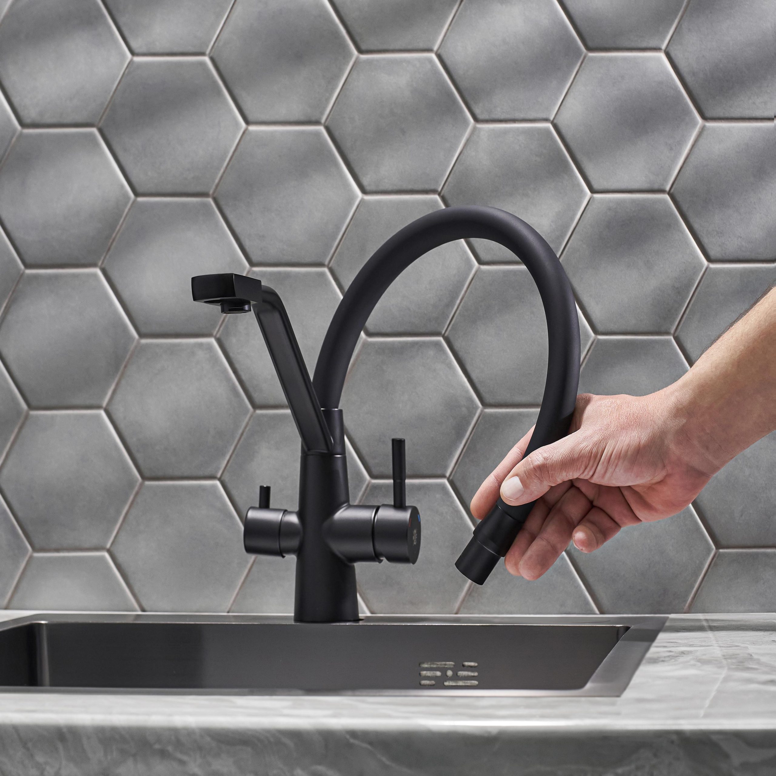 SUS127TBL-016F-015 Смеситель для кухни с переключением фильтра, ø35