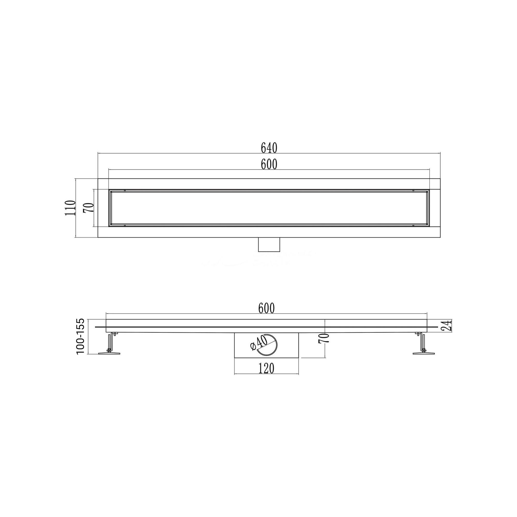 Трап линейный РМС ТЛ-01-60х7