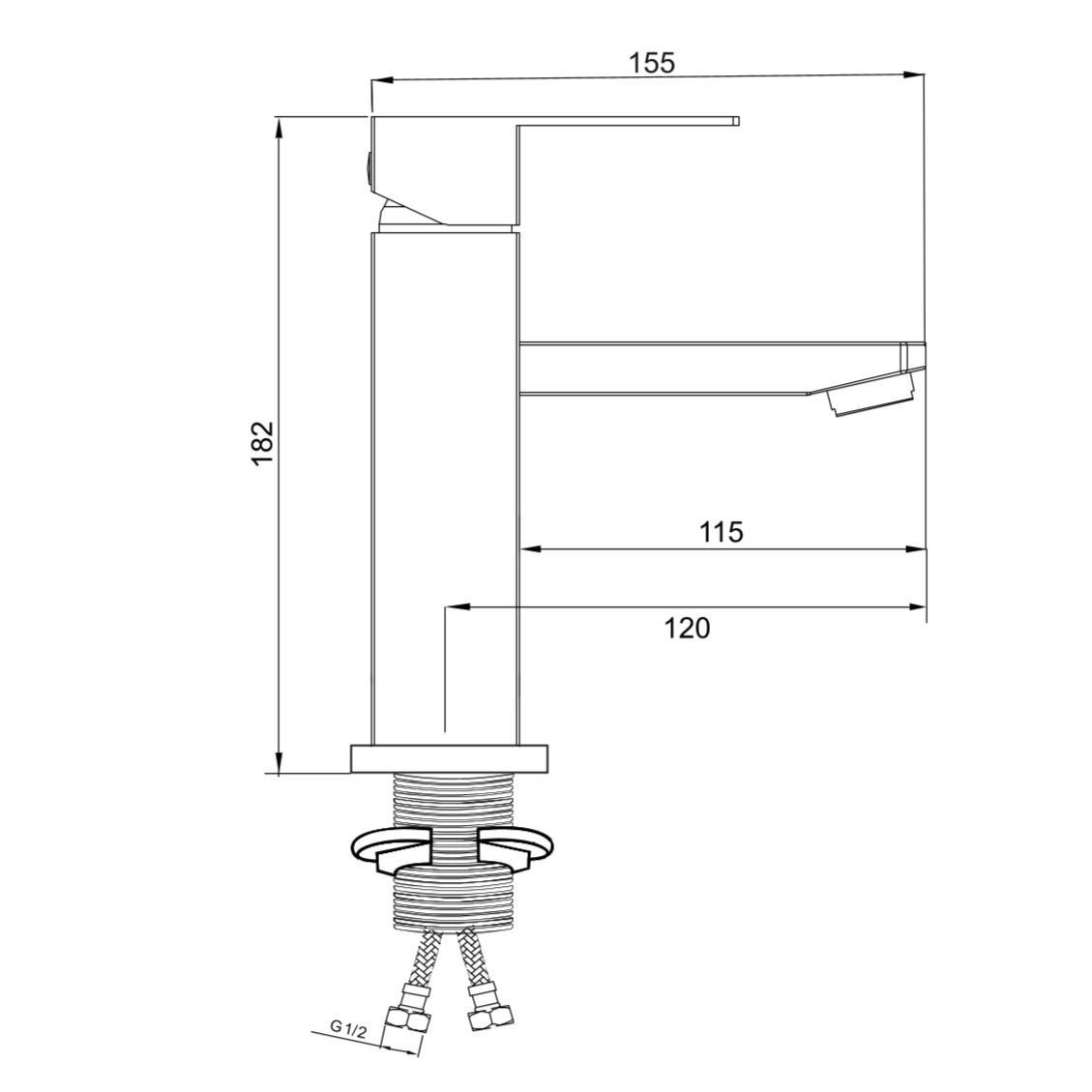 SUS125BL-001F Смеситель для умывальника, ø35