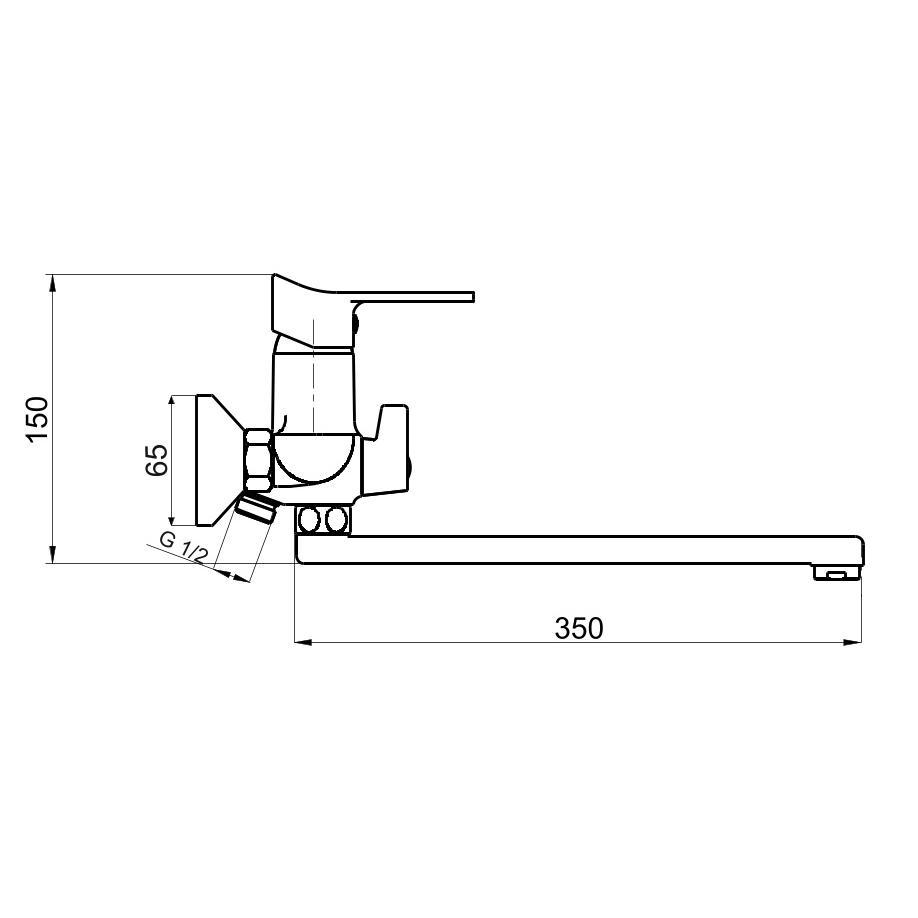 SL137-006E Смеситель для ванны, ø35