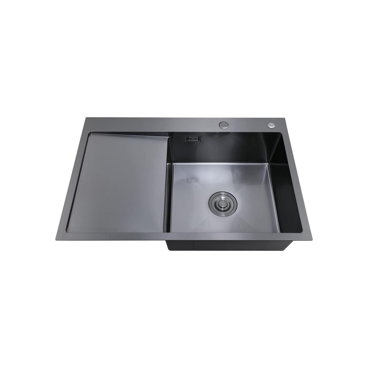 MRK-7851BL-R Набор 2 в1 РМС/ кухонная мойка с левым крылом + дозатор