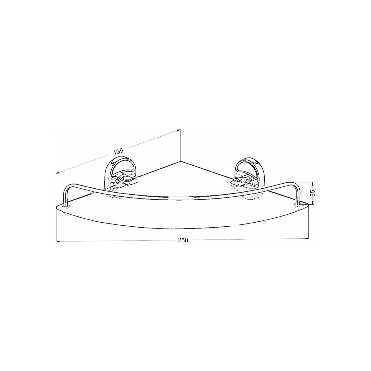 A9011 Полка стеклянная