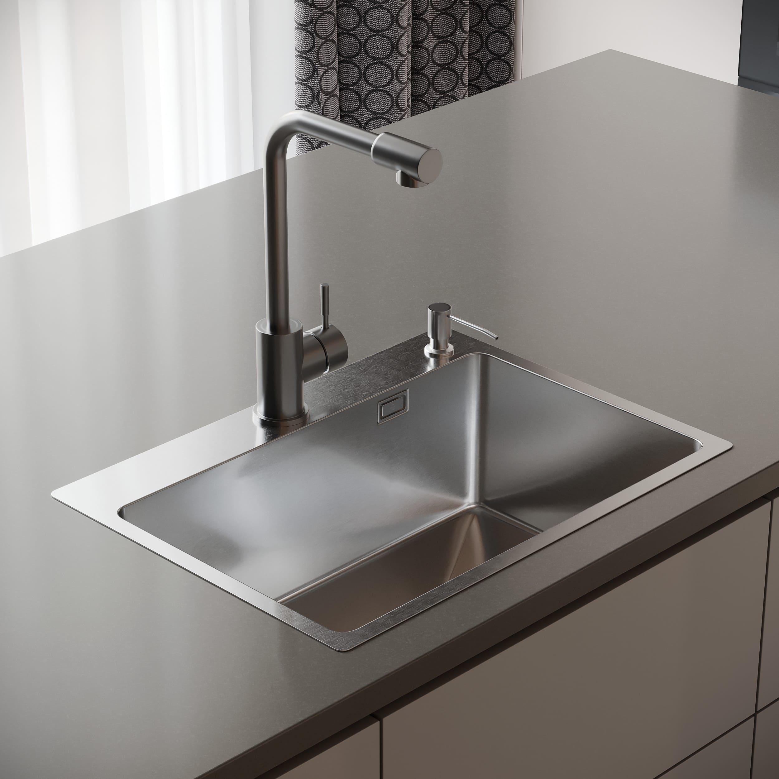 MR-5843 Набор 3 в 1 РМС (кухонная мойка+ корзина раздвижная+ дозатор врезной)