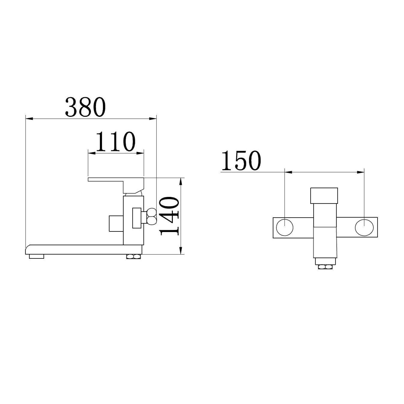 SL144-006E  Смеситель для ванны, Ø35