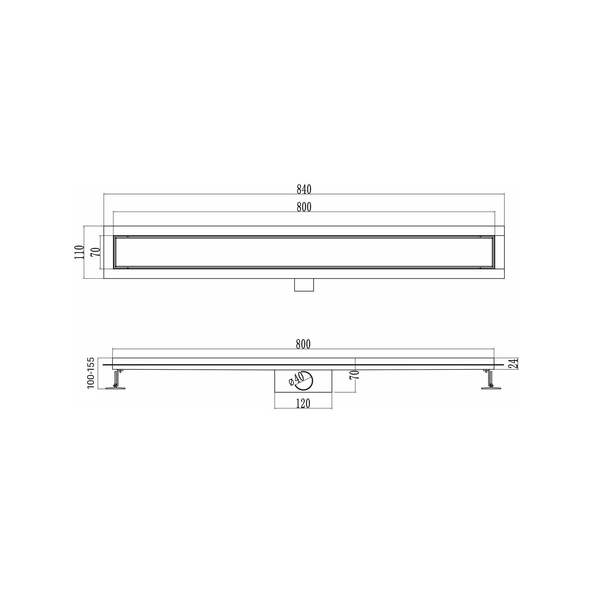 Трап линейный РМС ТЛ-03-80х7