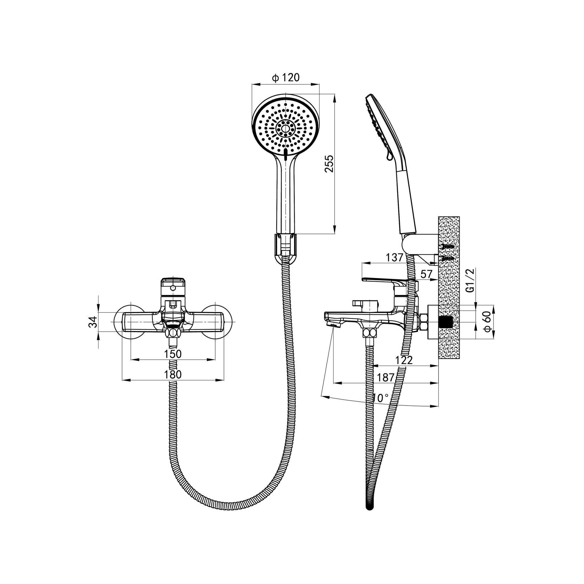 03-В1002-21 Смеситель для ванны, ø35
