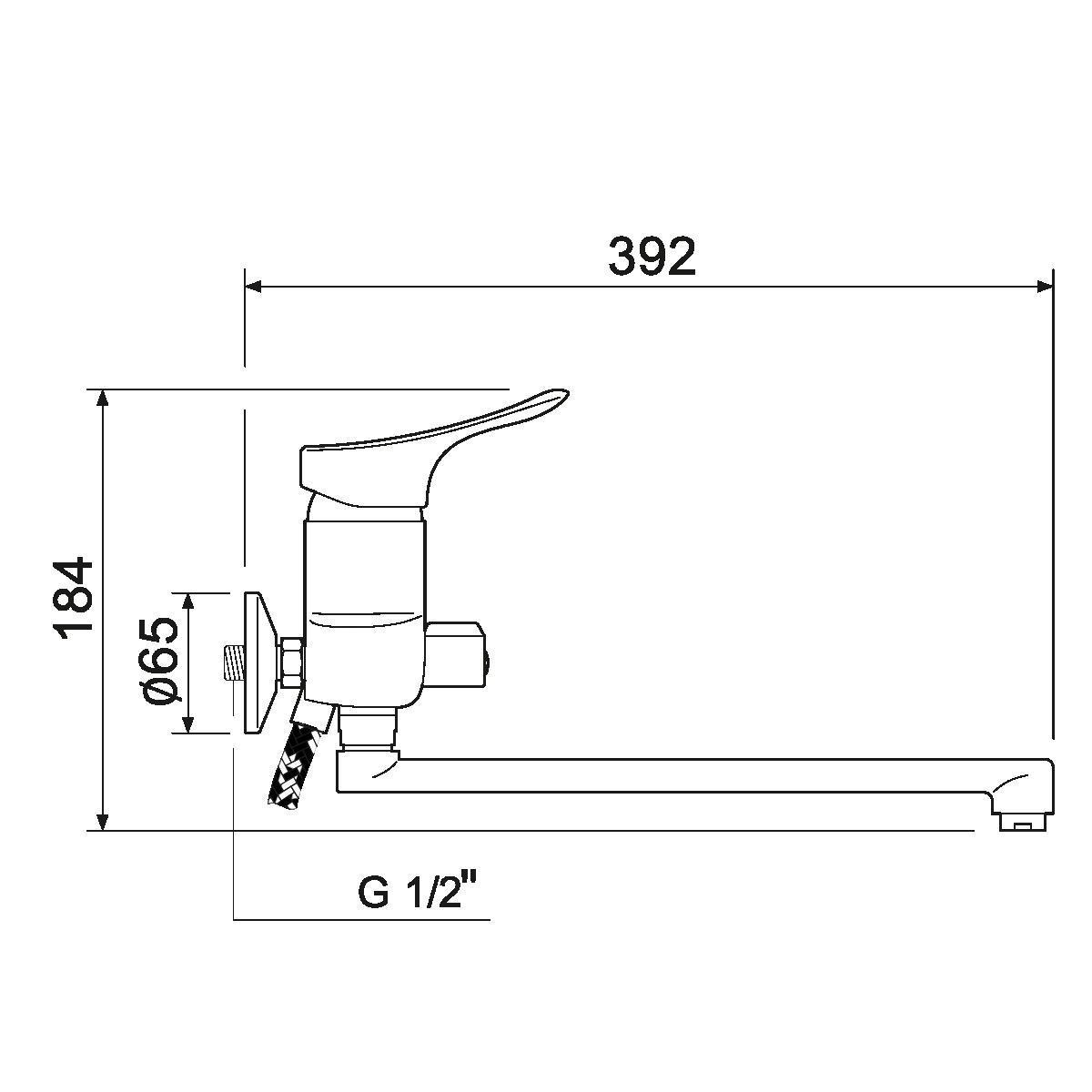 SL120-006E Смеситель для ванны, ø40