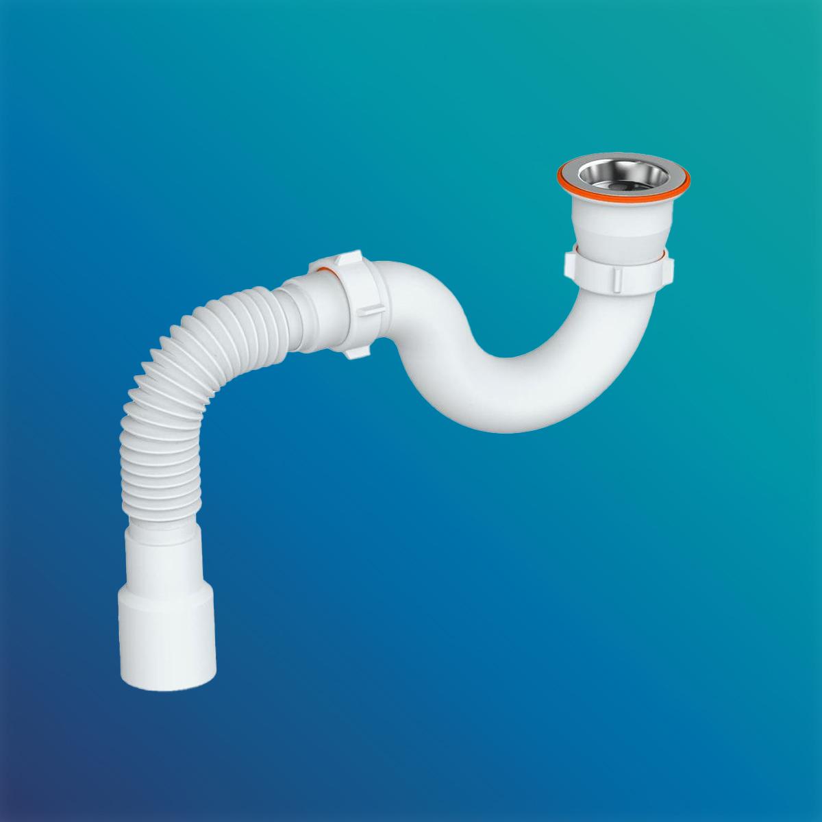 Сифон "РМС" СД-О для душ.поддона округлый