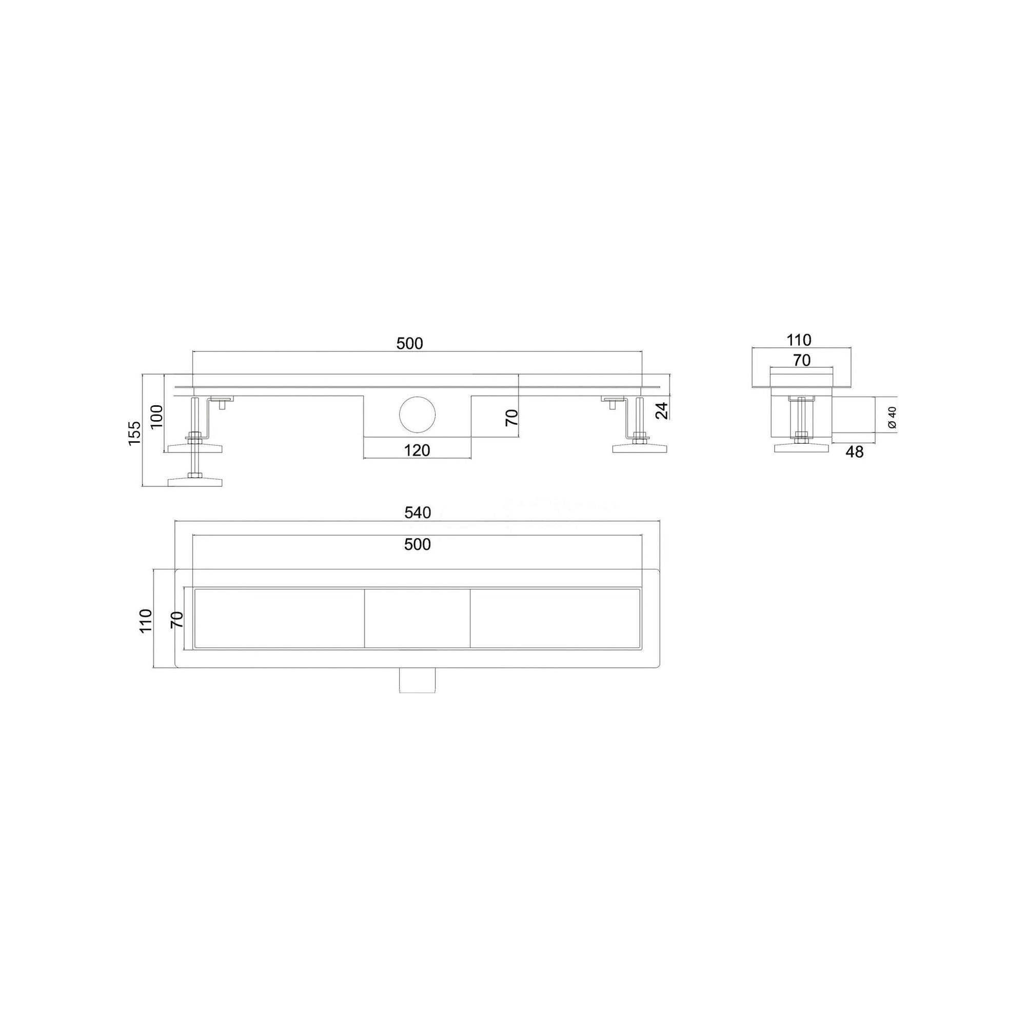 Трап линейный РМС ТЛ-04-50х7