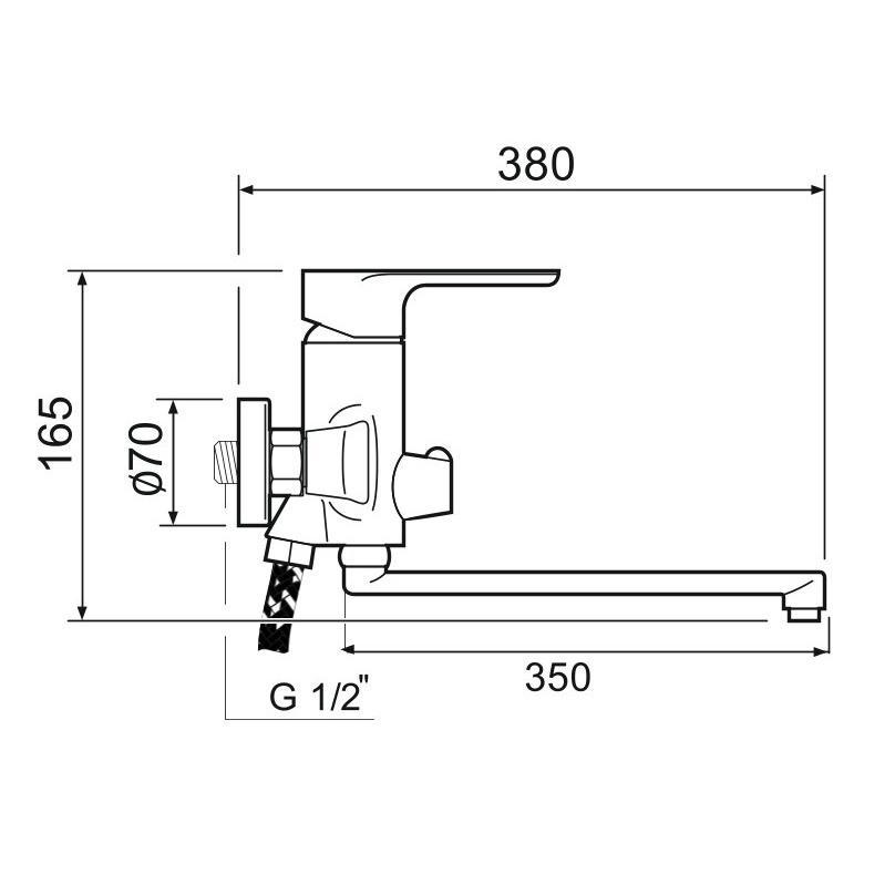SL133-006E Смеситель для ванны, ø35