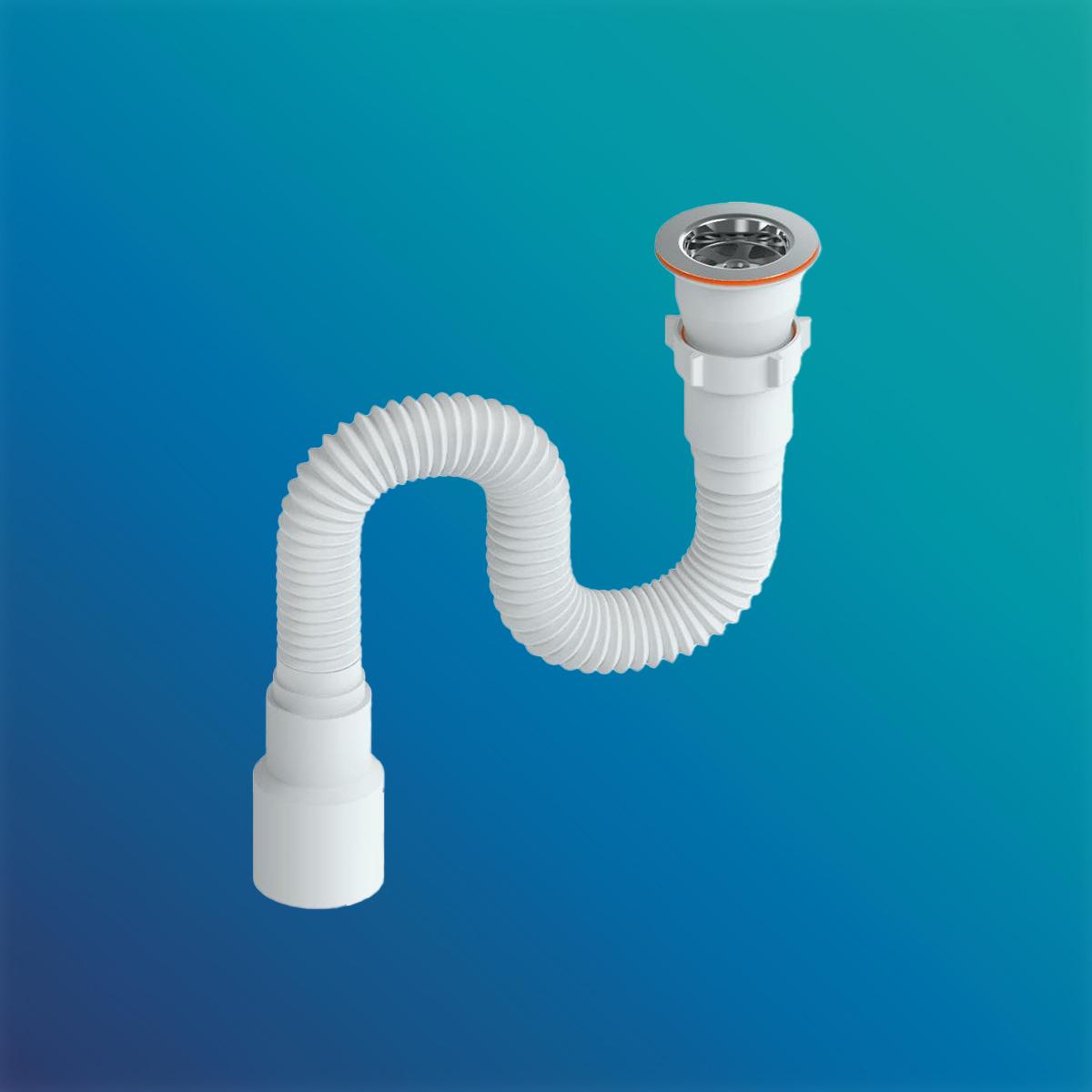 Сифон "РМС" СГУ-0,8 м гофрированный универсальный