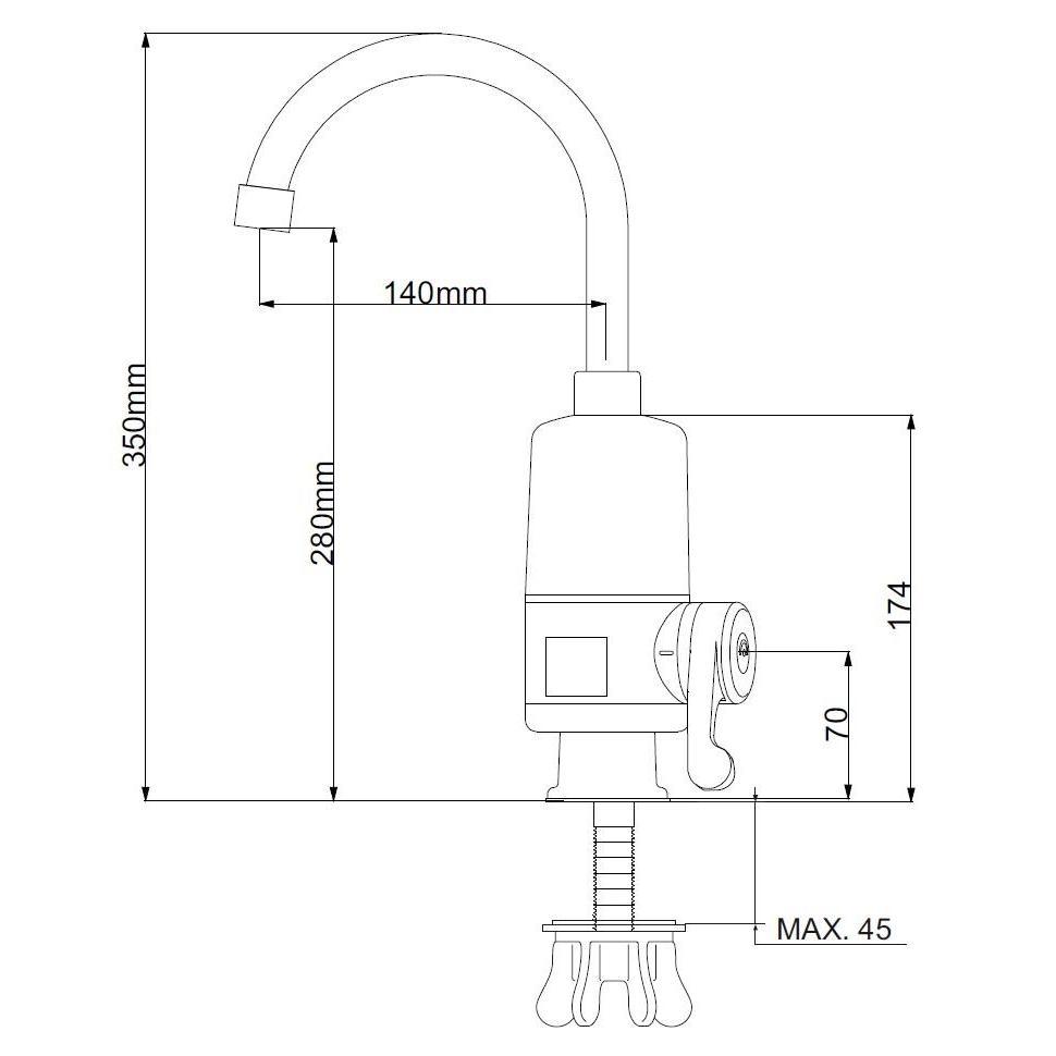 РМС-ЭЛ03  Кран-водонагреватель проточного типа