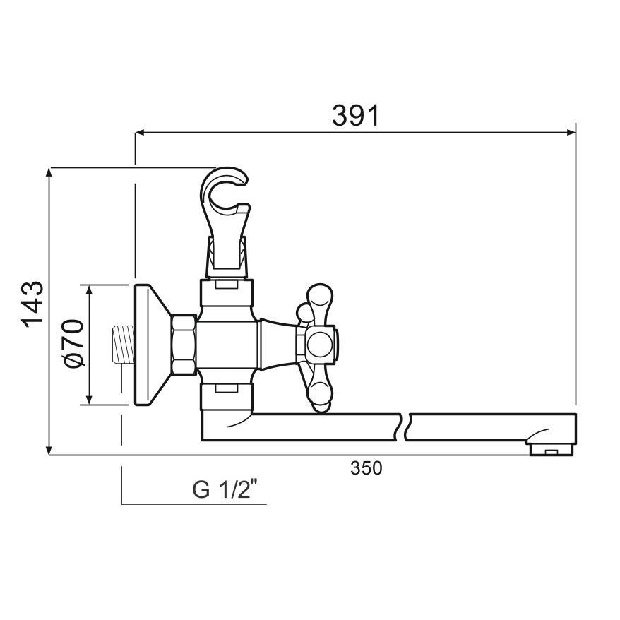 SL71-143P Смеситель для ванны