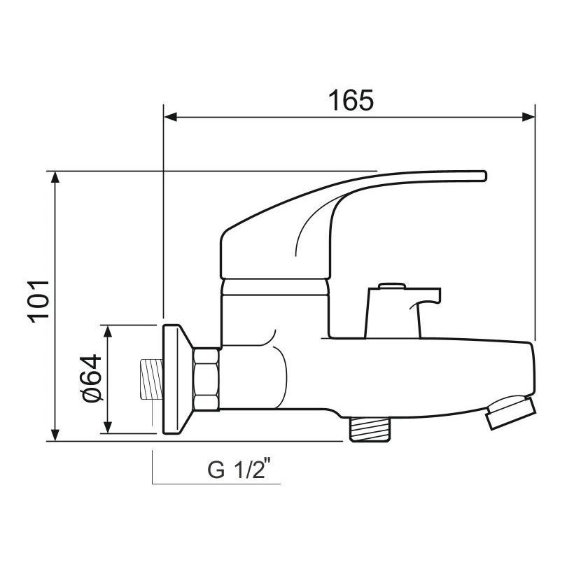 SL85-009E Смеситель для ванны, ø35